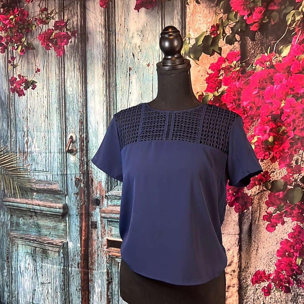 A’GACI small navy blue blouse